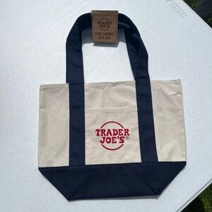 Trader Joe’s Mini Canvas Bag - Navy Blue NWT